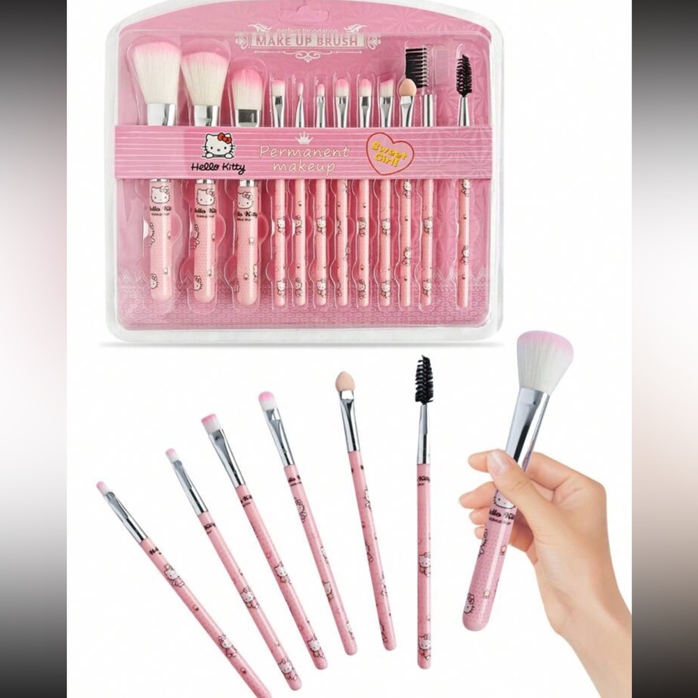 Hello Kitty makeup brush set! 12pc full face set! - Picture 5 of 8